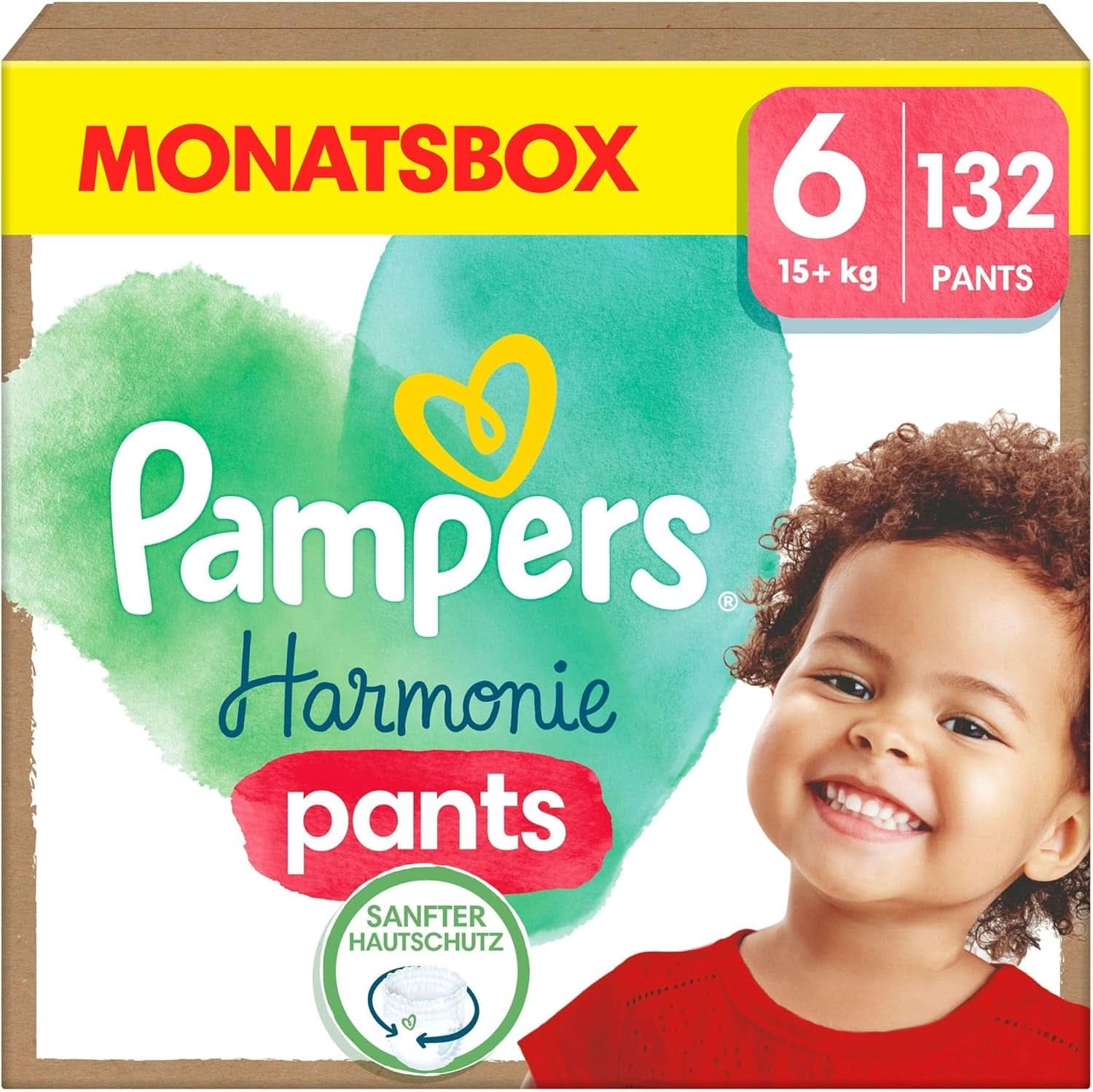 Pampers Harmonie Nappies Pants Baby, mărimea 6 (15Kg+), 132 scutece Mama si Copilul Naty Shop