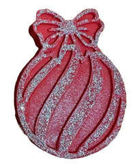 Decoratiune comestibila din zahar, Glob de brad, rosu Nati Shop