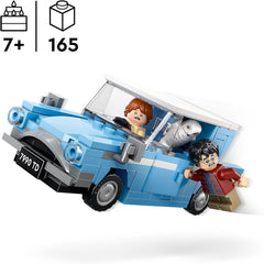 LEGO Harry Potter Flying Ford Anglia, mașină de jucărie construibilă pentru copii, cadou pentru băieți, fete și toți fanii de la 7 ani, set cu 2 mini figurine, inclusiv Ron Weasley, pentru jocuri de rol 76424 Seturi de constructie Besuche den LEGO-Store
