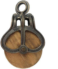 Design Toscano roată de epocă Farmhouse Pulley Decor industrial, 25,5 cm, full color. Statuete si sculpturi Naty Shop