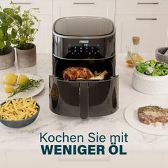 Princess Digital Hot Air Fryer - Capacitate variabilă a vasului - 8 litri maxim - 6 programe presetate Electrocasnice Naty Shop