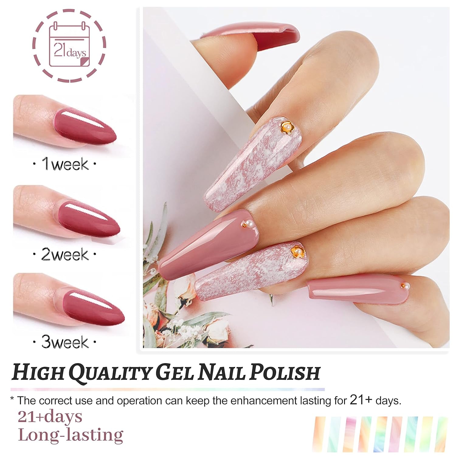 JODSONE 36-Teiliges Gel-Nagellack-Set, 32 Farben, Gel-Nagellack-Set, Basislack, Glänzend, Matt Und Glitzernder Decklack, Nagellack-Set, Grün, Blau, Rot, Rosa, Kollektion, Geschenke Für Frauen