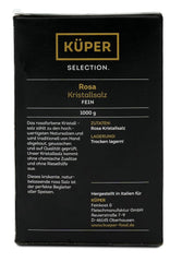 Küper Selection 1000g Kristallsalz rosa fein - rosa Speisesalz zum Würzen und Verfeinern – 100% natürliches Salz