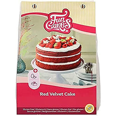Funcakes Mix Für Red Velvet Cake, Glutenfrei: Einfach Zu Verwenden, Schön Weicher Und Fluffiger Kuchen Mit Leichtem Schokoladengeschmack, Perfekte Rote Farbe, 400G Amestec pentru copt si gatit Naty Shop Default Title