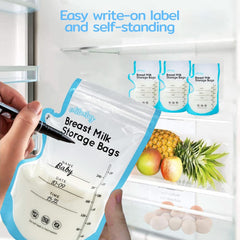 Edibaby, Pungi pentru lapte matern, 100 bucati, Sterilizate, fără Bpa Accesorii Hrana si Alaptare Bebe Naty Shop