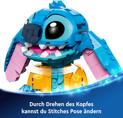 LEGO | Disney Stitch Spielzeug - Figur zum Spielen und Sammeln mit Einer Eistüte und Einer dekorativen Blume - Geschenk für Mädchen, Jungen und Lilo & Stitch Filmfans ab 9 Jahren - 43249