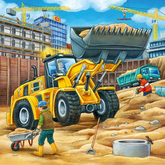 Ravensburger Puzzle pentru copii - 09226 Vehicule mari de construcții - Puzzle pentru copii de peste 5 ani, cu 3X49 piese Puzzle Naty Shop