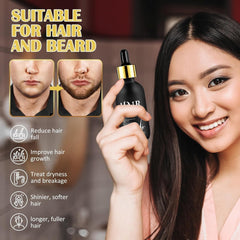 Ulei organic 5% pentru creșterea părului - Soluție pentru uz extern - Creșterea și îngroșarea părului - Pentru căderea părului și subțierea părului la bărbați - Reactivează foliculii reduși - Dozator cu pompă precisă, 60ml Ingrijirea parului Naty Shop