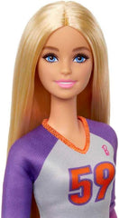 Barbie Made to Move - Volleyballspielerin-Puppe mit Trikot und Ball - 22 Gelenke für realistisches Spiel, inklusive Volleyball und Sportkleidung, HKT72