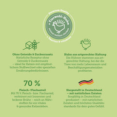 MERA Cats Nature Adult Tasty Mix Hrană Umedă Premium pentru Pisici 12x85g | Fără Zahăr și Fără Cereale | Hrană Umedă pentru Pisici Adulte cu Conținut Ridicat de Carne | Pachet Economic