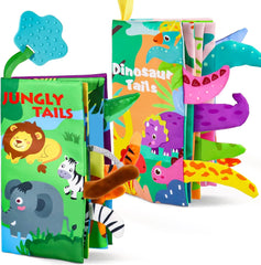 Akokie carte tactilă jucărie pentru copii de la 3 luni Carte Montessori jucărie pentru copii 0-6 luni carte pentru copii cadou pentru copii băiat fată jucărie senzorială carte de pânză jucărie pentru copii de la 3 6 9 luni Jucarii Bebe Naty Shop Cartea animalelor