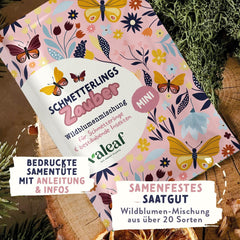 Schmetterlingswiese Blumensamen Schmetterlingsgarten I Blumensamen Balkon I Blumensamen Tütchen mit Wiesenblumen Samen I bienenfreundliche Blumensamen (Schmetterlings-Zauber mini)