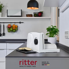Ritter Markant 05 Mașină electrică pliabilă multifuncțională de feliat și feliat pâine cu Eco-Motor, fabricată în Germania Rasnite si Feliatoare Naty Shop