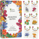 Essbare Blumen Samen Set : Delikatess Blüten Blumensamen Set mit 6 Sorten Blumen Saatgut – Essbare Blüten Samen – Essbare Blumen für Torte – Essbare Blüten Tortendeko – Blumen Essbar von OwnGrown