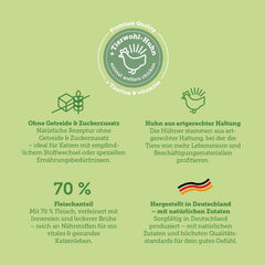 MERA Cats Nature Insekt Premium Katzenfutter Nass 12x85g | ohne Zucker und Getreide| Nachhaltig & mit viel Insektenprotein | Adult Katzennassfutter