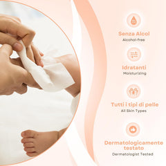 Șervețele umede pentru bebeluși cu aloe, pentru piele sensibilă, fără alcool, prietenoase cu pielea, pH 5,5, parfumate ușor, 1728 bucăți (24 pachete)