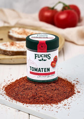 Fuchs Gewürze - Tomaten Flocken - Gewürz für Ofenfeta oder tomatigen Geschmack in Saucen - natürliche Zutaten - 40 g in wiederverwendbarer, recyclebarer Dose