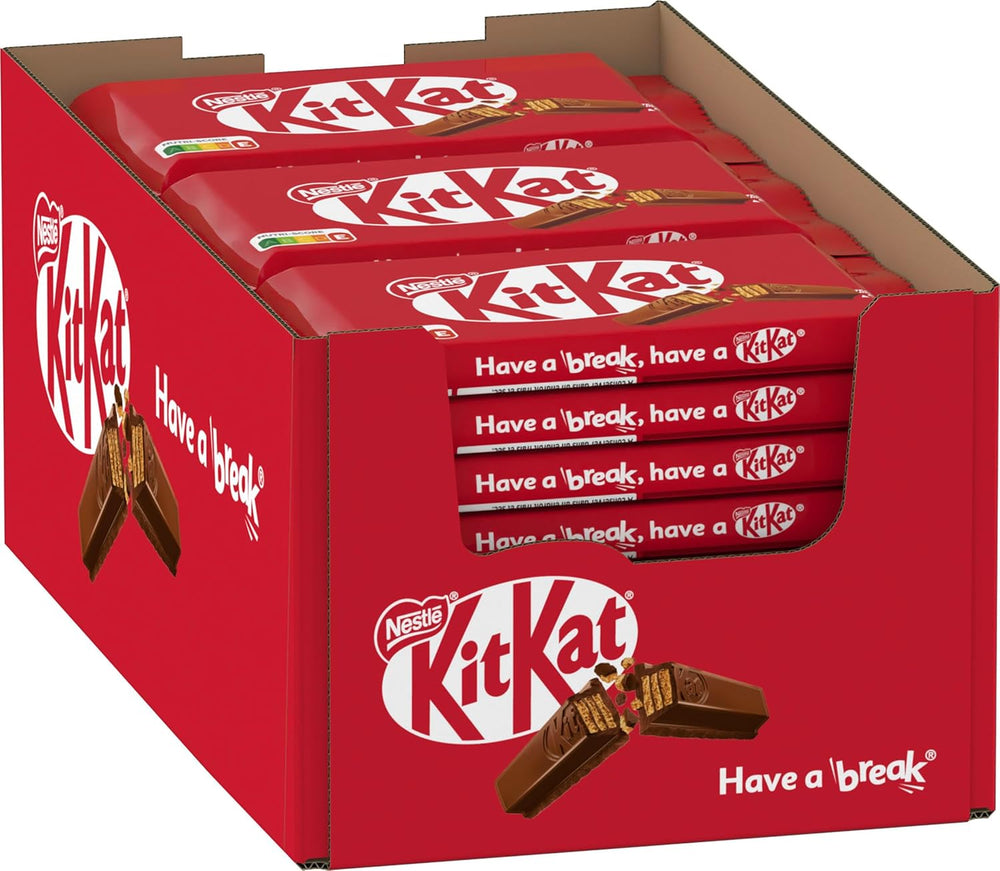 Batoane de ciocolată Nestlé KitKat Classic, batoane crocante cu ciocolată cu lapte și napolitană crocantă, pachet de 24 (24 x 41,5 g)