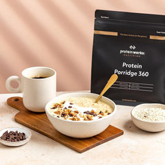 Protein Works - Protein Porridge 360 | Mit Zusätzlichen Vitaminen & Mineralien | Proteinreiches Frühstück | Kalorienarme Haferflocken | 6 Servings | Banane-Schoko-Chip | 500G Cereale Naty Shop