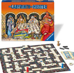 Ravensburger 22474 Labirintul Maeștrilor - Versiunea master a labirintului nebun pentru 2-4 jucători cu vârsta de 9 ani și peste