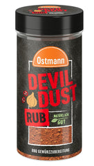 Ostmann Gewürze - Devil Dust | BBQ Rub Gewürzzubereitung | Scharfe Trockenmarinade für Grillfleisch | 140 g im Streuer