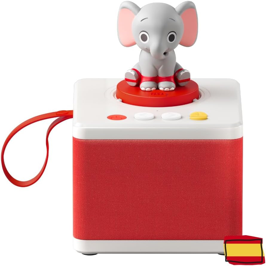- Povești pentru fete și băieți, difuzor cu personajul elefant, joc educativ, conținut în spaniolă, potrivit de la vârsta de 0 ani Jucarii Bebe Naty Shop Titlu implicit