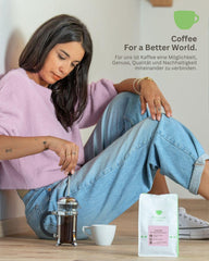 Coffee - Calmo I 100% Arabica - entkoffeiniert I Kaffeebohnen 1kg I Moka Kanne, Siebträger, Vollautomat, Brühkaffee & French Press mit schokoladig, nussig, süßen Aromen I mittlere Röstung