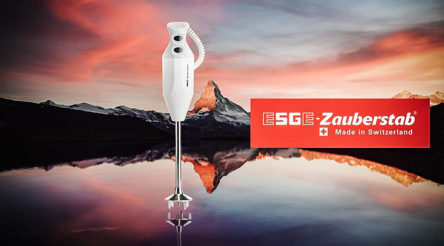 ESGE Zauberstab P 200 Profi, Stabmixer Weiß Inkl. Zubehör, Bis Zu 17.000 U/Min, 90860, Weiß/Grau Bucatarie Naty Shop