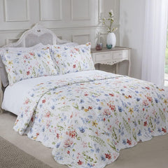 Emma Barclay Spring Meadow Floral Quilted Bedspread Set Spring Meadow Bedspread Double Bed Multi, Poliester Paturi si Cuverturi Emma Barclay Pat dublu