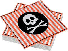ARTS DE LA TABLE 20 de șervețele din vată, 33 X 33 cm, 3 straturi, steag de pirat