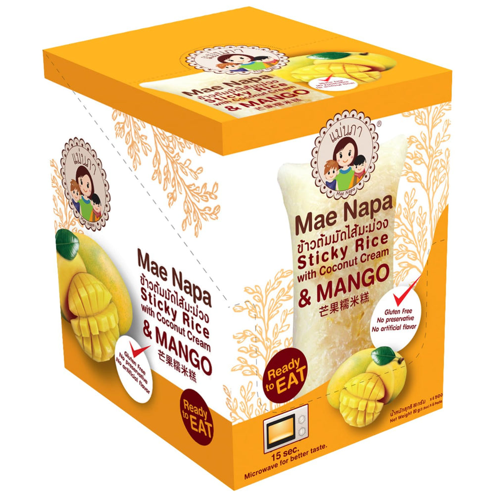 - Orez lipicios cu nucă de cocos și mango - (6 x 80 g)
