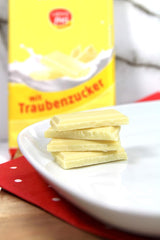 frankonia CHOCOLAT Ciocolată albă cu dextroză, fără lactoză și fără gluten, 80 g