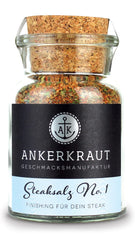 Ankerkraut Steaksalz No. 1, das pefekte Finisher- und Steakhouse-Salz, 80g im Korkenglas
