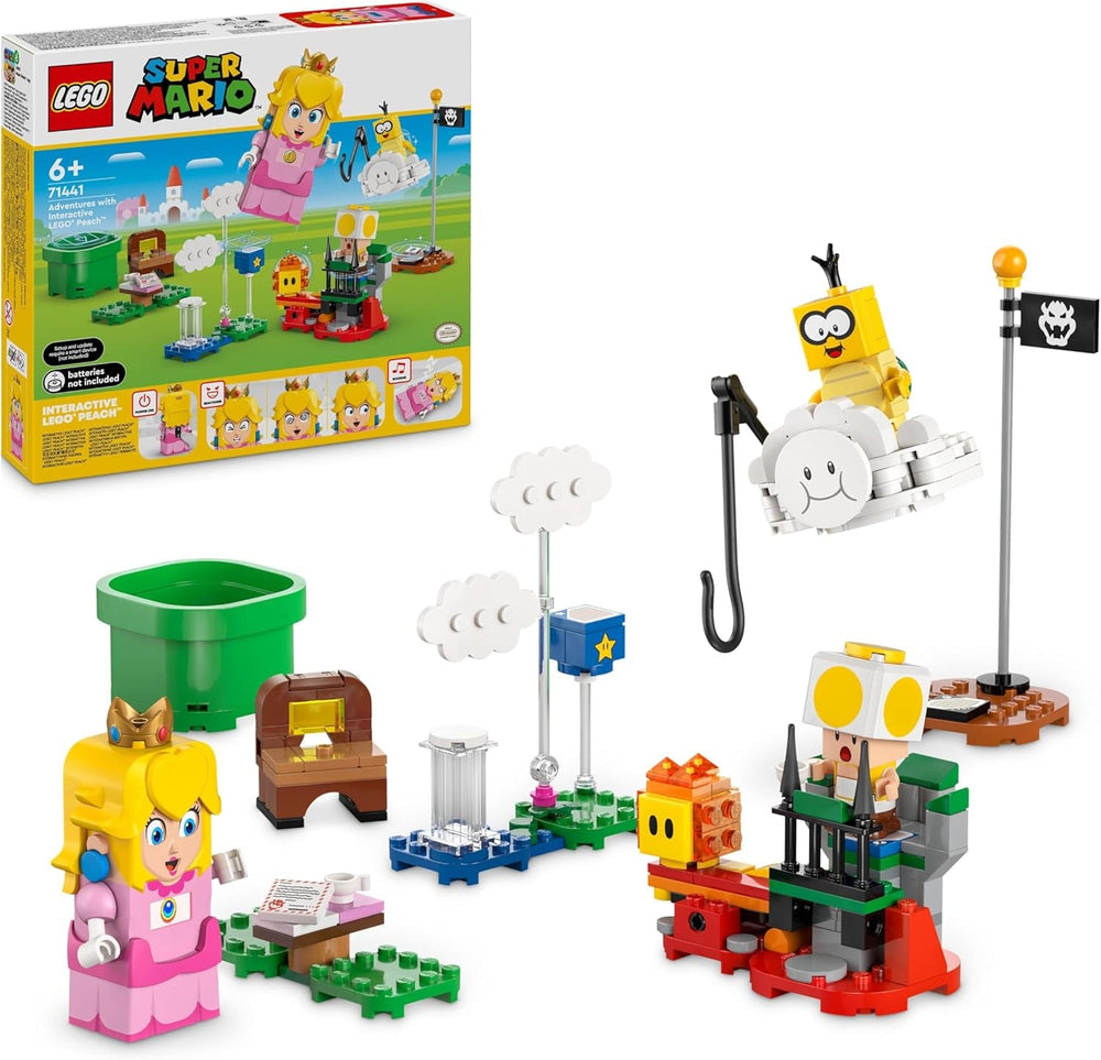 LEGO Super Mario Adventures With Interactive Peach, Playset pentru copii cu Yellow Toad, cadou Nintendo pentru băieți, fete și toți jucătorii de la 6 ani 71441 Seturi de constructie Besuche den LEGO-Store Titlu implicit