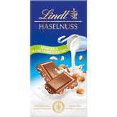 Lindt Ciocolată | Baton cu ciocolată cu lapte și alune | 100g | Ciocolată cu lapte fină, topită, cu bucăți crocante de alune | Baton de ciocolată