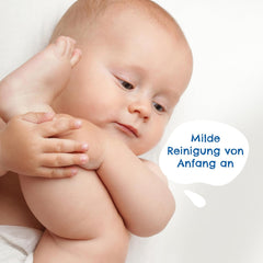 Șervețele umede PAEDIPROTECT pentru bebeluși 1 x 10 bucăți, șervețele umede cu apă pentru bebeluși sensibili cu 99% apă, fără parfum, pentru pielea delicată a bebelușilor și copiilor, cu extract de cocos, fără microplastic, vegane (pachet de 5)