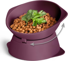 Bol pentru pisici ne&no® din silicon cu înclinare reglabilă | Bol pentru hrănirea pisicilor ridicat | Bol pentru hrana pisicilor