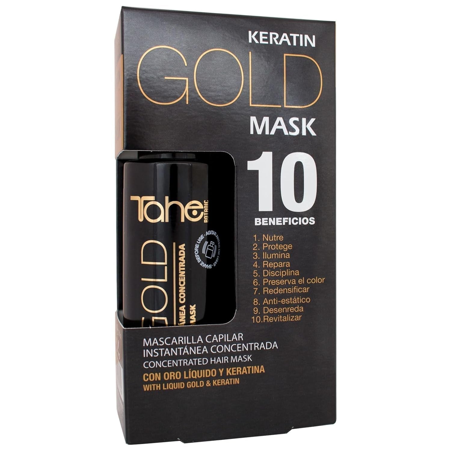 Keratin Gold Mask Mască de păr concentrată instant cu aur lichid și keratină,125 ml Masca de par Naty Shop
