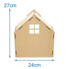 Baker Ross FN199 kit casă de păpuși din lemn - 1-pack, kit casă de păpuși pentru copii, kit de artizanat Casute de papusi Naty Shop