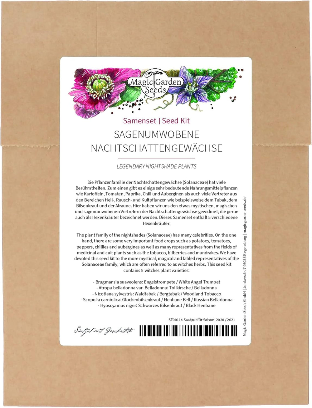 Plante legendare de mătrăgună - Set de semințe cu 5 plante magice