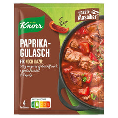 Knorr Fix Würzmischung Paprika-Gulasch für eine leckeres Fleischgericht mit natürlichen Zutaten 4 Portionen