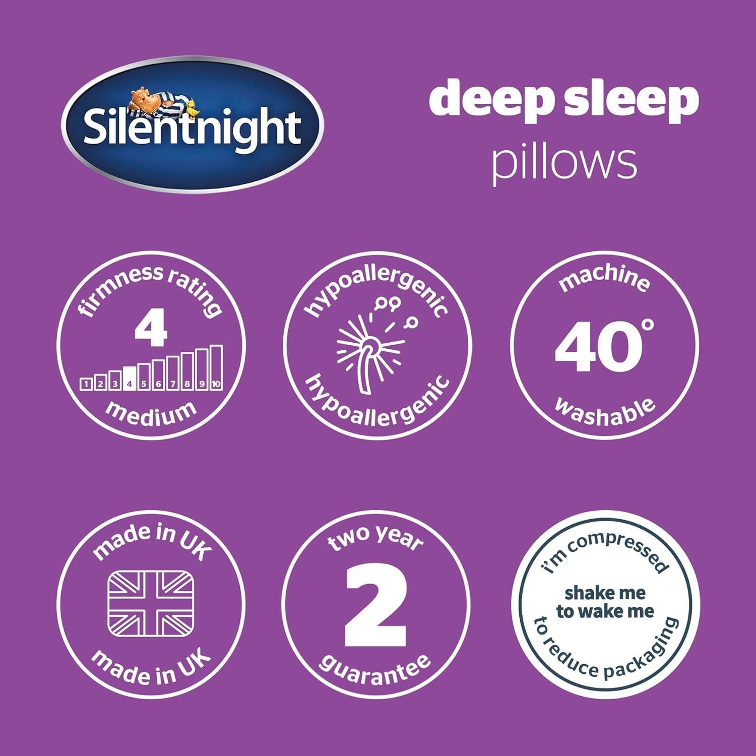 Pernă Silentnight Deep Sleep Perne standard Naty Shop