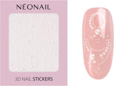 NÉONAIL Nagelstickers 3D - 61 Muster - Nail Charms - Nägel Selber Machen - Nails - Nageldesign - Accessories - Nailart - Nail Art Zubehör - Nagel Deko - Nagelschmuck - Dekoration Nageldesign - Weiß