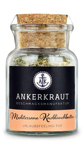 Ankerkraut Mediterrane Knoblauchbutter Gewürz, 85g im Korkenglas, Zuckerfrei, Würzige Zutaten für Butter, Geschenk-Idee, Grill-Abend mit Freunde & Familie, Premium Qualität Ohne Geschmacksverstärker