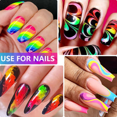 Neon Phosphor Pigment Pulver Für Nägel Lidschatten - 12 Colors Neon Nagel Glitzer Augenpulver Maniküre Halloween Neon Make-Up Dekoration Nail Art Staub Pigment