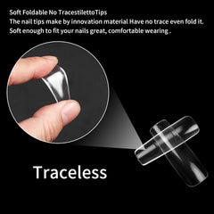 240 bucăți unghii artificiale transparente, vârfuri unghii false, unghii lungi cu acoperire completă, vârfuri unghii balerină, vârfuri unghii franceze cu acoperire completă pentru manichiură