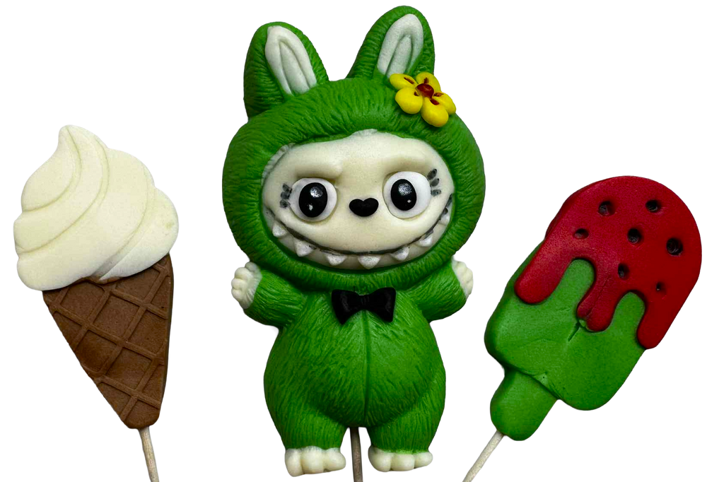 Set decoratiuni comestibile, Labubu Decoratiuni din Pasta de Zahar Nati Shop