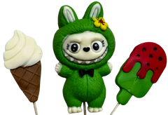 Set decoratiuni comestibile, Labubu Decoratiuni din Pasta de Zahar Nati Shop