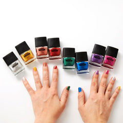 - Ojă metalică - 10 ml - Pentru unghii metalice fascinante - Auriu