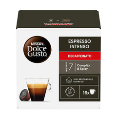 Nescafé Dolce Gusto Cafe Dolce Gusto Espresso Intenso Desc. | Nestle Pack 3 Kisten Mit 18 Kapseln,Die Jeweils 16 Einheit(3er Pack)